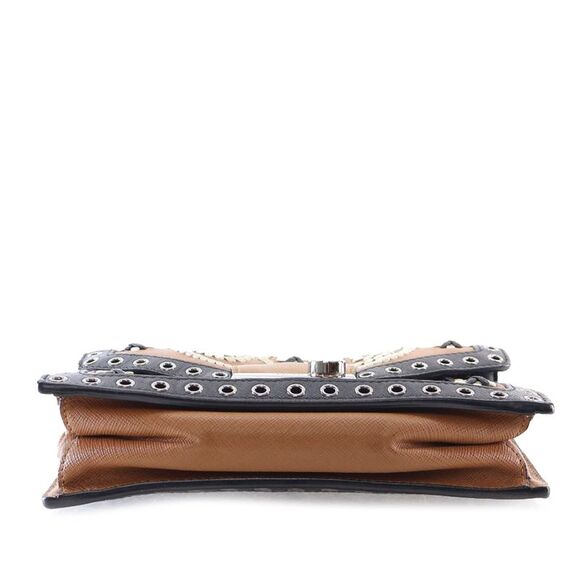 Prada Saffiano Embroidered Pattina Satchel - Picture 4 of 10